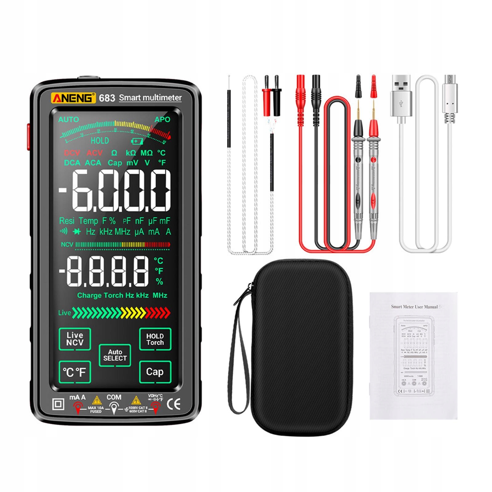 Digitálny multimeter Meranie šírky elektrického metra